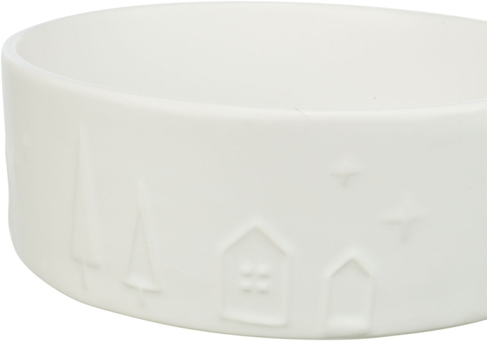 Trixie Xmas Mała Miska Ceramiczna Biała Zimowy Wzór 0,3l/12cm