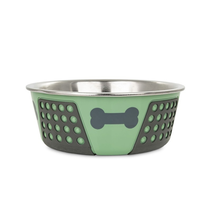 Barry King Miska dla psa zielona antypoślizgowa 17cm 900ml