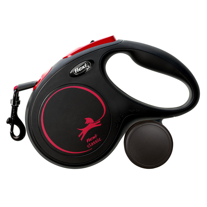 Flexi New Classic smycz dla psa black fire M 5m taśma