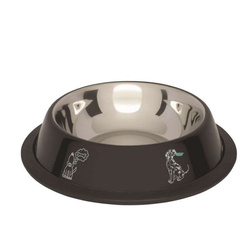 Barry King miska na gumie kolorowy nadruk czarna 0,9l