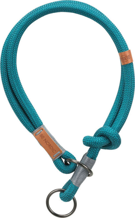 Obroża zaciskowa Be Nordic S-M: 40cm/8mm petrol/jasnoszary