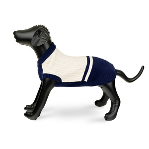 Barry King Sweter dla psa beżowo-granatowy rozmiar XS 30