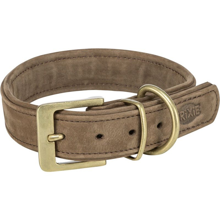 Trixie Pure obroża dla psa skórzana brązowa L-XL: 52-63cm/40mm