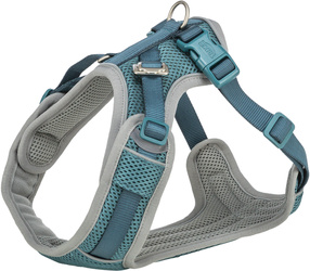 Trixie Premium FlexMesh szelki petrol M: 58-80cm/20mm dla mopsa i buldoga