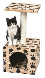 Trixie Junior drapak z budką i platformą  31x31x60cm wzór łapki