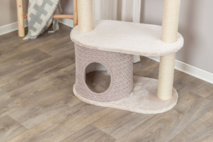 Trixie Alessia drapak z domkiem i legowiskiem jasnoszary/piaskowy 114cm