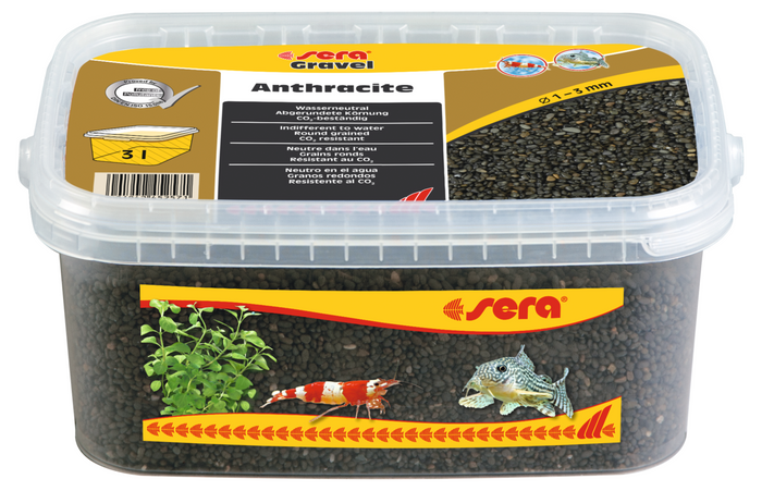 Sera Żwirek do akwarium Gravel Anthracite O 1 - 3 mm 3l antracyt