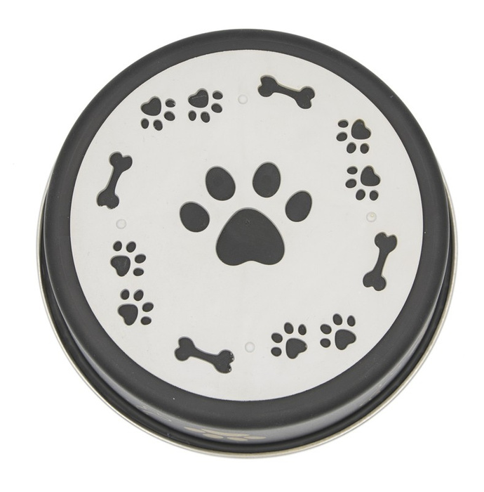 Barry King miska antypoślizgowa z nadrukiem M czarna 0,45l