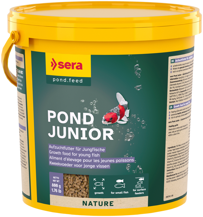Sera Pond Junior 3,8l/800g granulat - pokarm dla młodych ryb stawowych