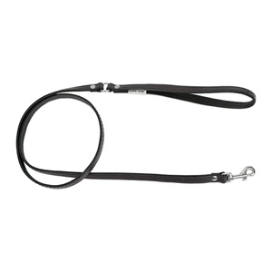 Barry King Smycz skórzana dla psa czarny/czarny M-L 20mm/120cm