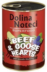 Dolina Noteci SuperFood 400g Wołowina z Sercami Gęsi