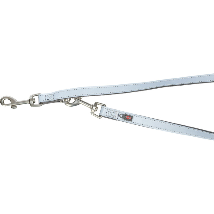 Trixie Premium Reflect smycz regulowana dla psa grafitowa M-L: 2,00m/20mm odblaskowa