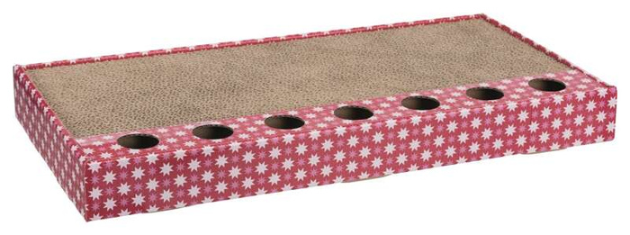 Trixie drapak kartonowy z zabawkami różowy 48×25cm