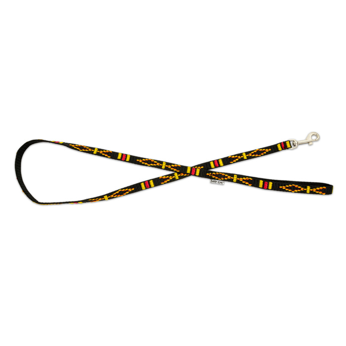 Barry King Smycz czarna wzór etniczny taśma polipropylenowa 16mm/120cm