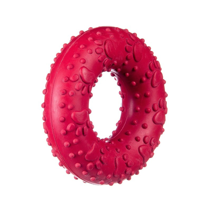 Barry King ring czerwony M 9cm Gryzak Kauczukowy dla Psa
