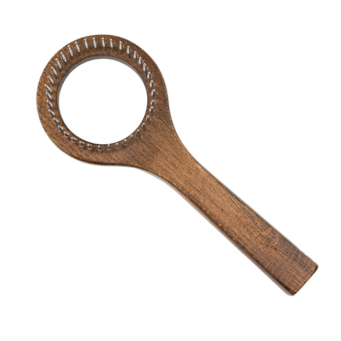 Barry King Zgrzebło typu ring dwustronne ze szczotką  dla zwierząt drewno bukowe stal włosie sztuczne 8,1x20,6cm