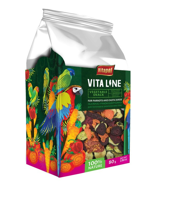 Vitapol vitaline warzywna przekąska dla papug i ptaków egzotycznych 80g