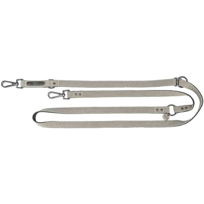 Trixie Smycz V CityStyle bawełna jasnoszara M-L: 2.00m/20mm