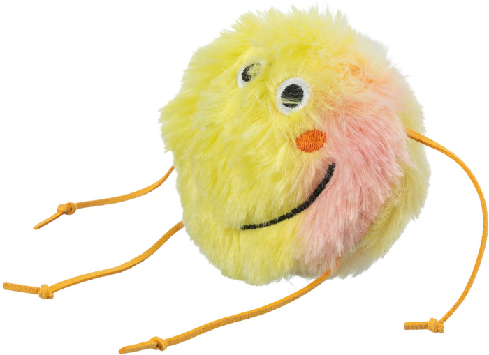 Trixie Potworek zabawka dla kota plusz pomarańczowa/żółta 10cm z kocimiętką
