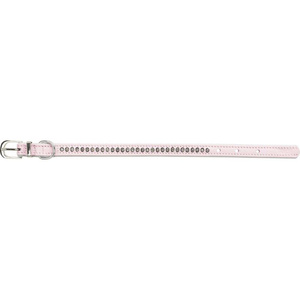 Obroża z kryształami górskimi Active Comfort XS-S: 20-24cm/12mm różowa