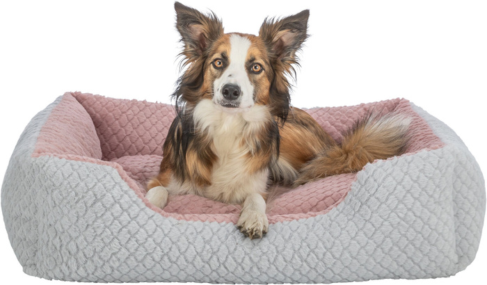 Trixie Kaline Mio Legowisko z Brzegiem Szaro-Różowe 80x65cm