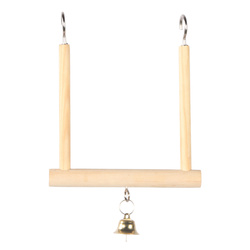 Panama Pet Huśtawka dla ptaków drewniana z dzwonkiem 12,5x15x13,5 cm