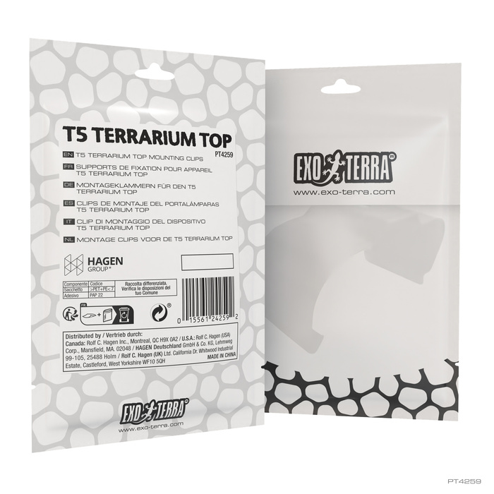 ExoTerra Uchwyty montażowe do T5 Terrarium Top 2 szt.
