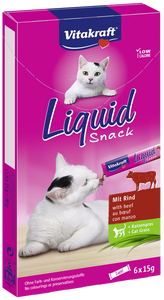 Vitakraft Cat Liquid Snack z Wołowiną 6x15g