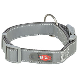 Trixie Premium Reflect obroża dla psa grafitowa L-XL: 42-65cm/30mm odblaskowa