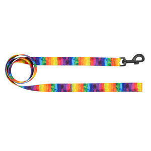 Barry King Smycz dla psa taśma Tęcza 20mm/120cm