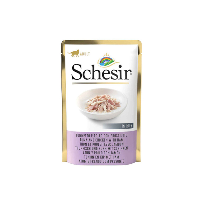 Schesir Tuńczyk i Kurczak z Szynką w Galaretce 85g