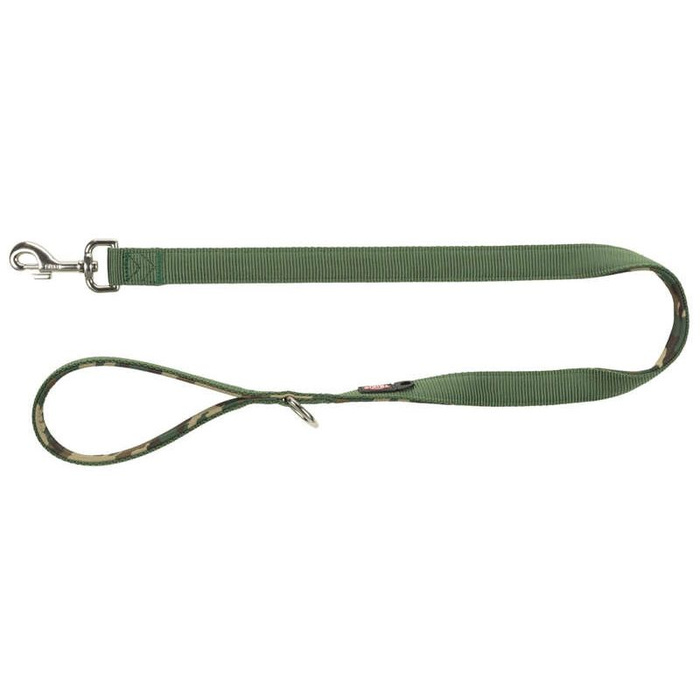 Trixie Smycz Premium podbita neoprenem XS: 1,20m/10mm kamuflaż/leśny zielony Taśma parciana