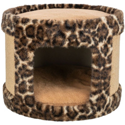 Trixie Leo legowisko zamknięte z drapakiem dla kota brązowe 38x30cm