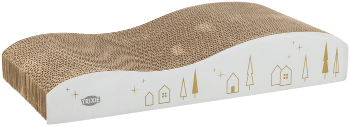 Trixie Xmas Świąteczny Drapak Kartonowy Fala z Kocimiętką 43,5x8x20cm