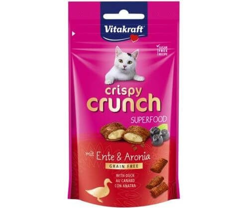 Vitakraft Cat Crispy Crunch Superfood z kaczką i aronią 60g