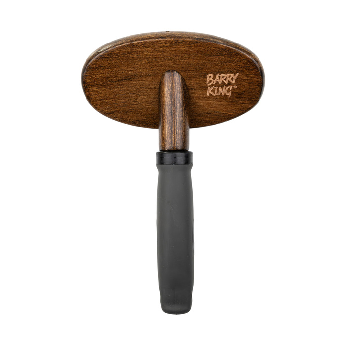 Barry King Szczotka pudlówka dla zwierząt drewno bukowe stal tworzywo TPR 12,6x18,7cm