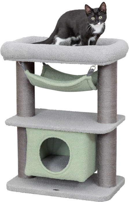 Trixie Junior Lunito drapak z legowiskiem dla kota szary/miętowy 71cm