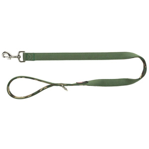 Trixie Smycz Premium podbita neoprenem XS-S: 1,20m/15mm kamuflaż/leśny zielony Taśma parciana