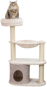 Trixie Alessia drapak z domkiem i legowiskiem jasnoszary/piaskowy 114cm