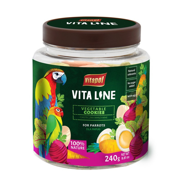 Vitapol vitaline ciasteczka warzywne dla papug 240 g