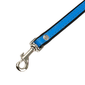 Barry King Smycz skórzana dla psa niebieski/czarny M-L 20mm/120cm