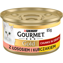 Gourmet Gold łosoś z kurczakiem w sosie 85g