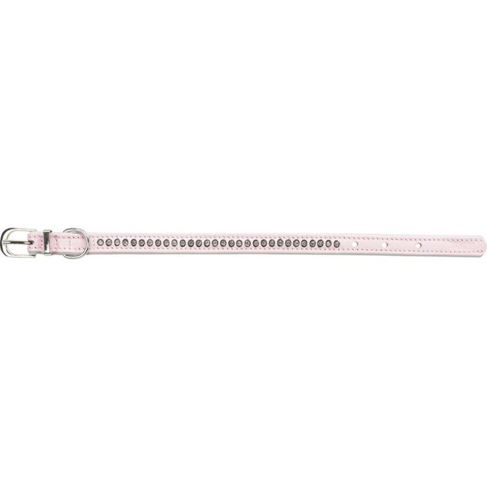 Obroża z kryształami górskimi Active Comfort XS-S: 20-24cm/12mm różowa