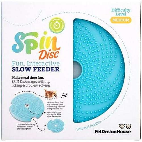 Pet Dream House Spin Lick Frisbbe Blue Medium mata do lizania