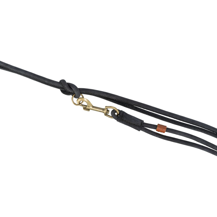 Trixie Pure smycz regulowana dla psa skórzana czarna S: 2m/10mm okrągła