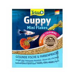 Tetra Guppy Mini Flakes 12g Pokarm w płatkach Saszetka