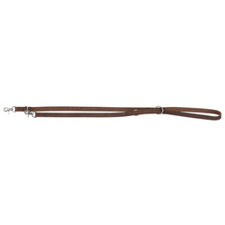 Trixie Smycz regulowana z grubej skóry Rustic XS-S: 2m/12mm ciemnobrązowa