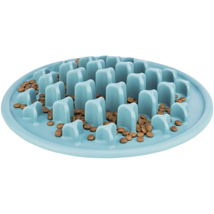 Trixie Slow Feeding Pillars niebieska TPE 38cm miska spowalniająca jedzenie