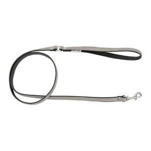 Barry King Smycz skórzana dla psa szary/czarny M-L 20mm/120cm