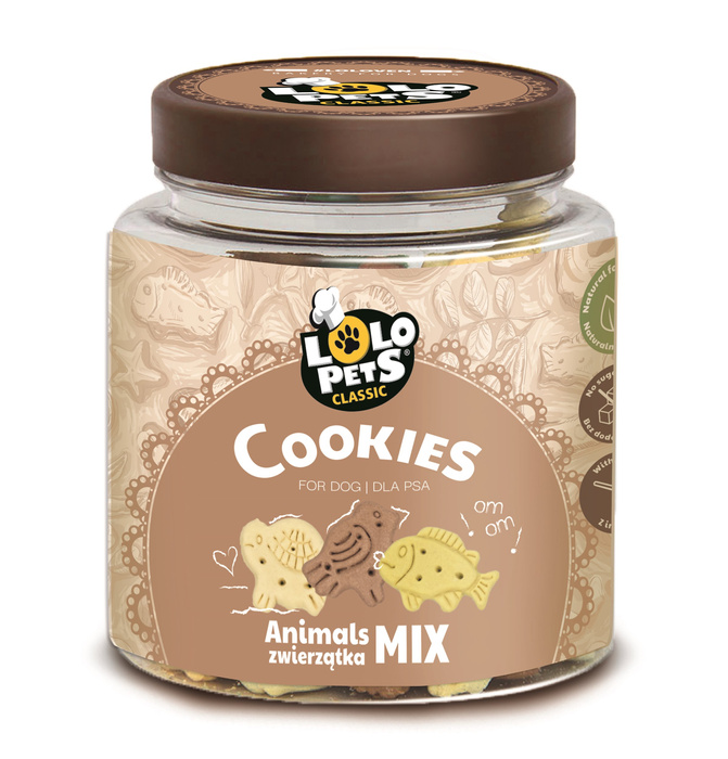Lolo Pets Ciastka dla psa zwierzątka mix w słoikach 210g